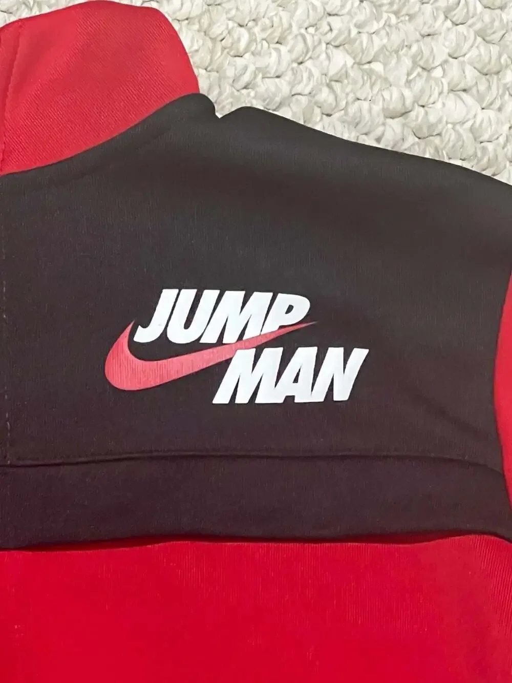 Nike Jordan Boys Youth size Large Full Zip Track Jacket Red Black White